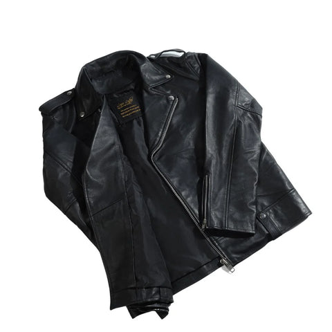 Classic biker style jacket with Epaulette