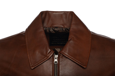Kai Classic two tone brown leather jacket
