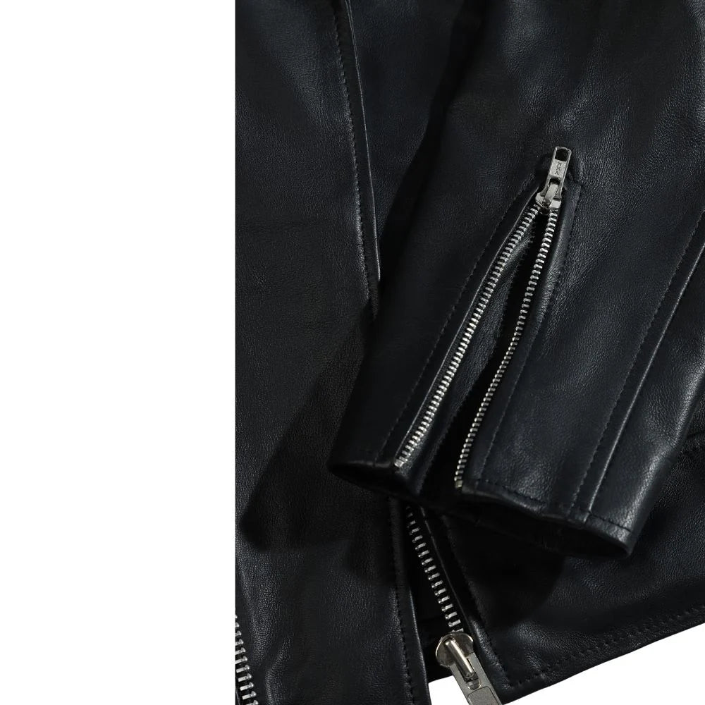 Classic biker style jacket with Epaulette