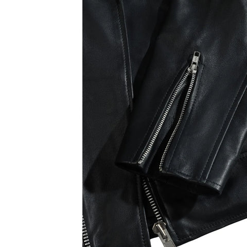 Classic biker style jacket with Epaulette