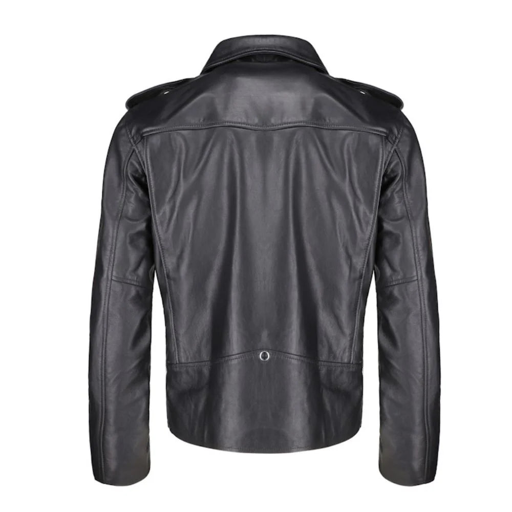 Classic biker style jacket with Epaulette