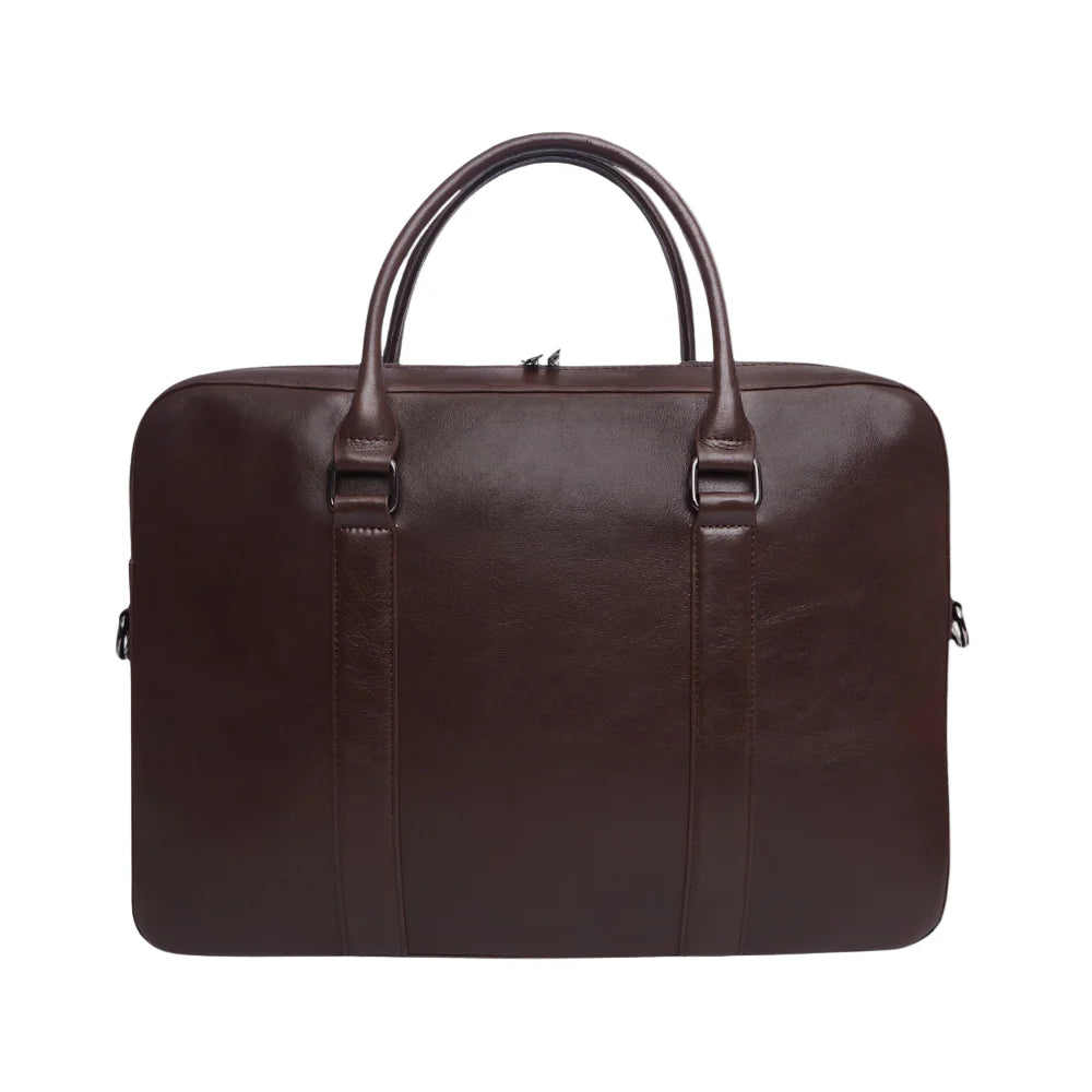 Chocolate Leather Laptop Bag