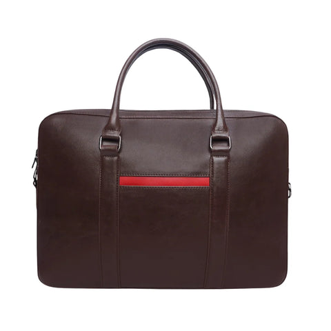 Chocolate Leather Laptop Bag