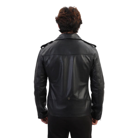 Classic biker style jacket with Epaulette