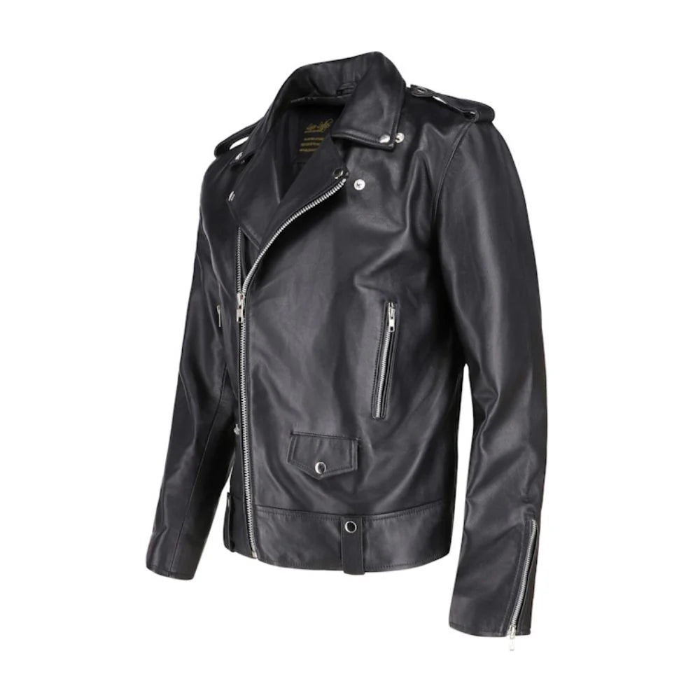Classic biker style jacket with Epaulette