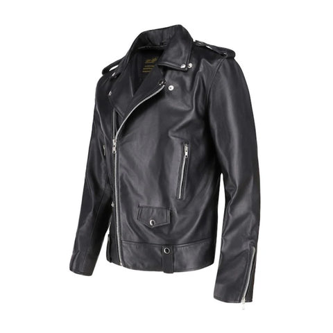 Classic biker style jacket with Epaulette