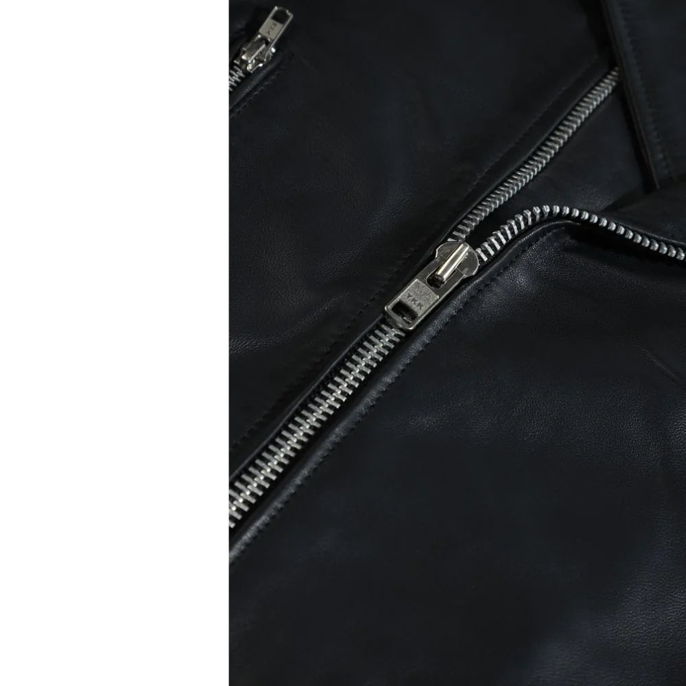 Classic biker style jacket with Epaulette